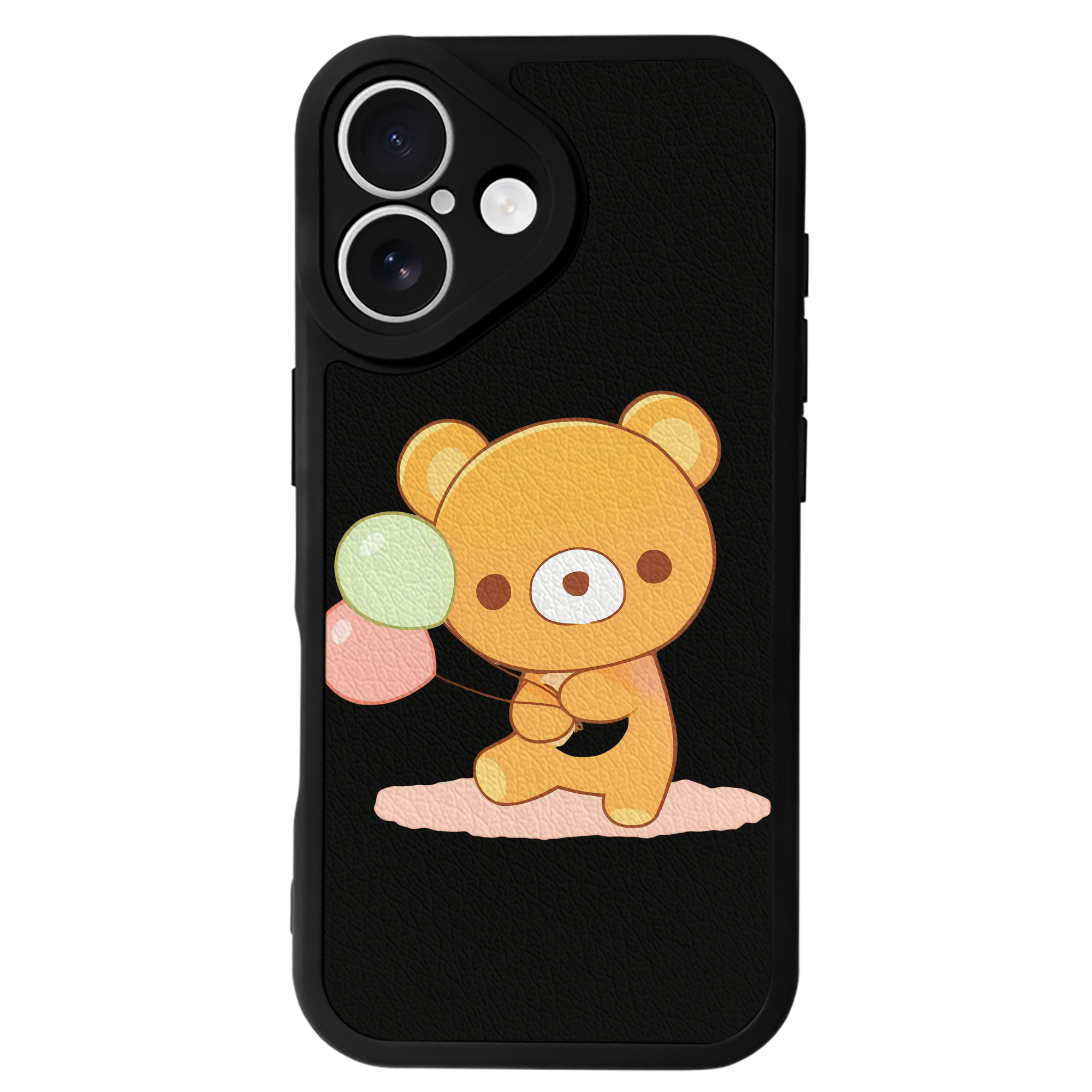 （画像用） リラックマ リラックマ キイロイトリ Rilakkuma Korilakkuma Kiiroitori 【iPhone 16シリーズ対応】シリコンスマホケース（レザー調） 材質：シリコン